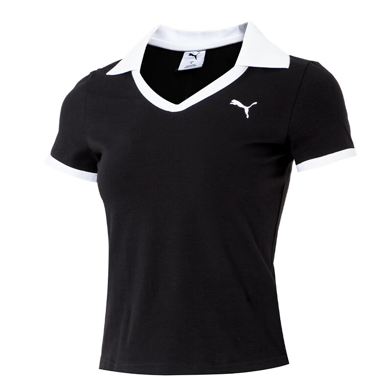 Женская футболка-поло PUMA 633121-01 (черная)
