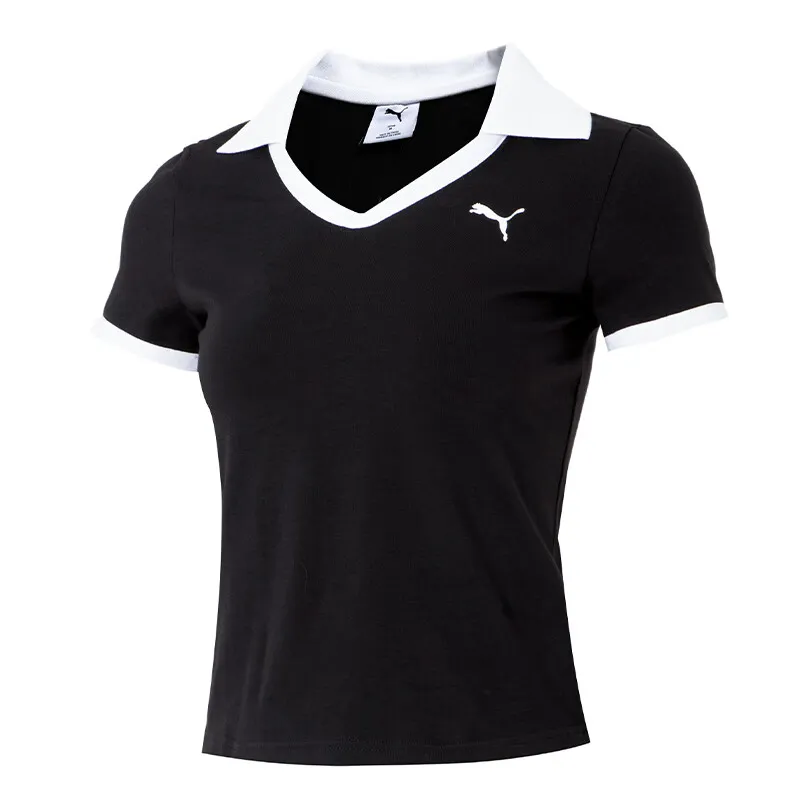 PUMA Graphic Polo Shirt Women's Black
