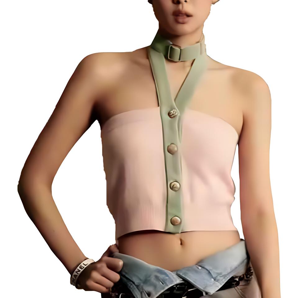 Женская футболка Chanel (розовая)