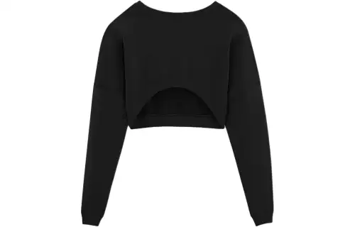 SAINT LAURENT Crewneck Cropped Sweatshirt