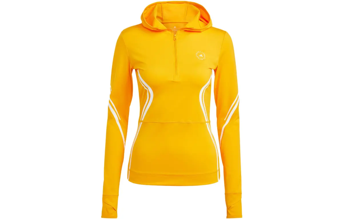 Adidas Jackets Women's Yellow Hooded Moderate Nipped-in Waist
