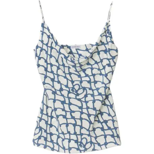 Burberry SS25 Camisole Women's Blue White