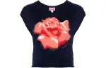 KENZO Floral Intarsia Knit Cropped Top