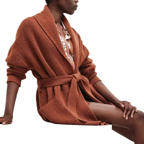 HERMES Cashmere Sweater Women's Brown