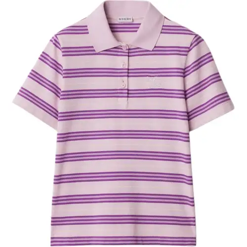 Burberry striped cotton polo shirt