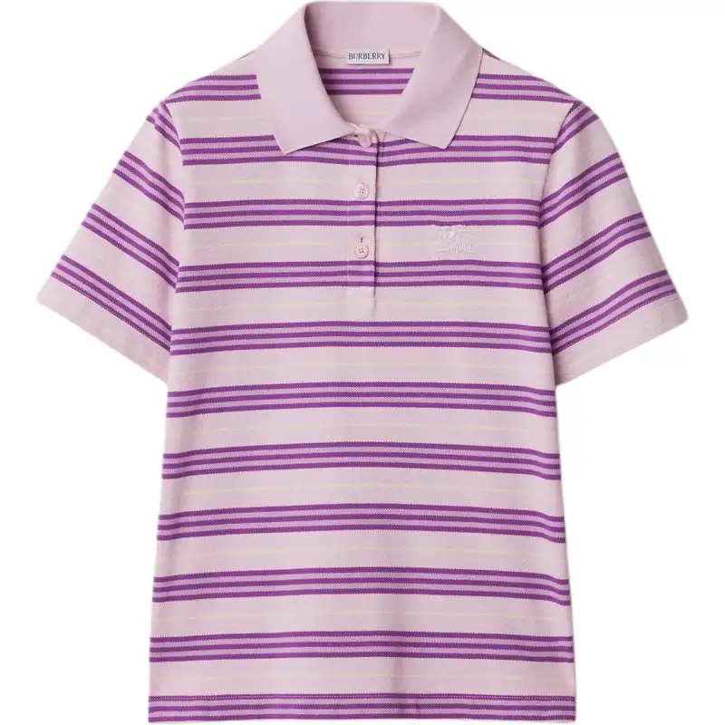 Burberry striped cotton polo shirt