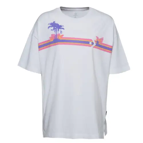 Converse Palm Trees T Shirt Women's White