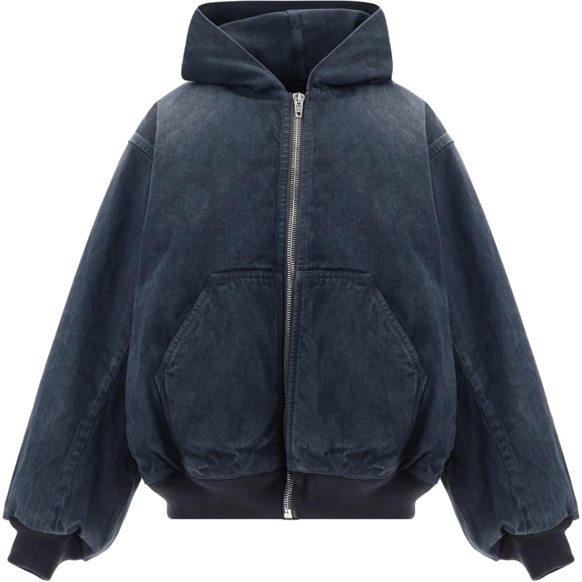 Женская куртка Balenciaga Oversize Hooded Jacket (темно-серая)