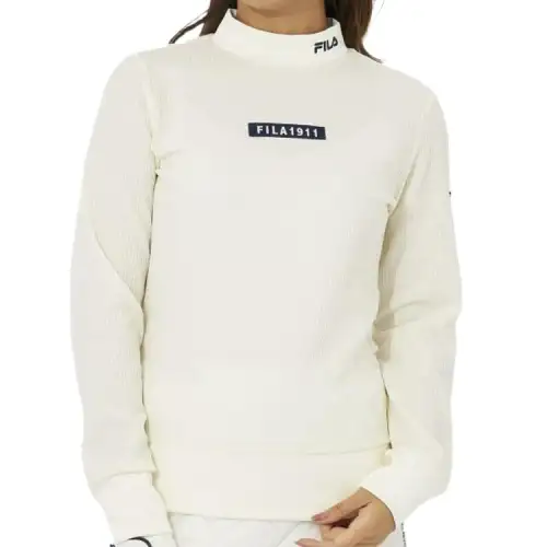 FILA Shirts Women's Ecru Stand Collar Moderate
