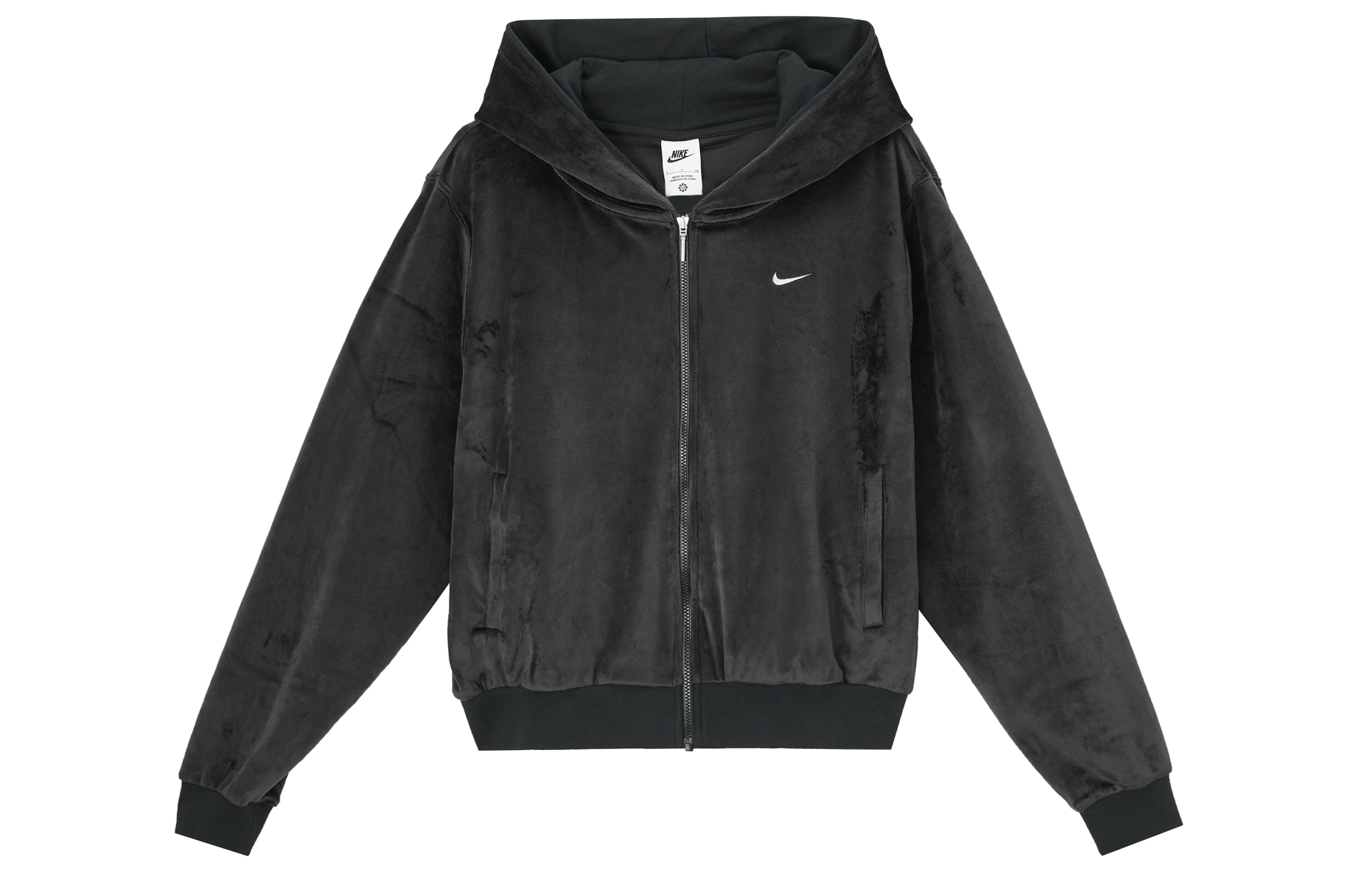 Женская куртка Nike NSW NK CHLL VLR FZ HDY (черная)