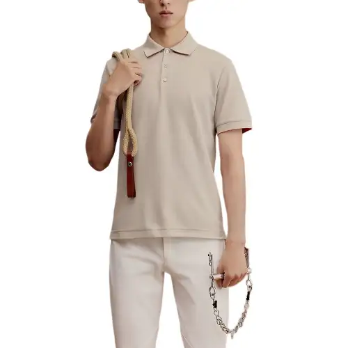 HERMES Double Jeu Polo Shirt Men's Gray