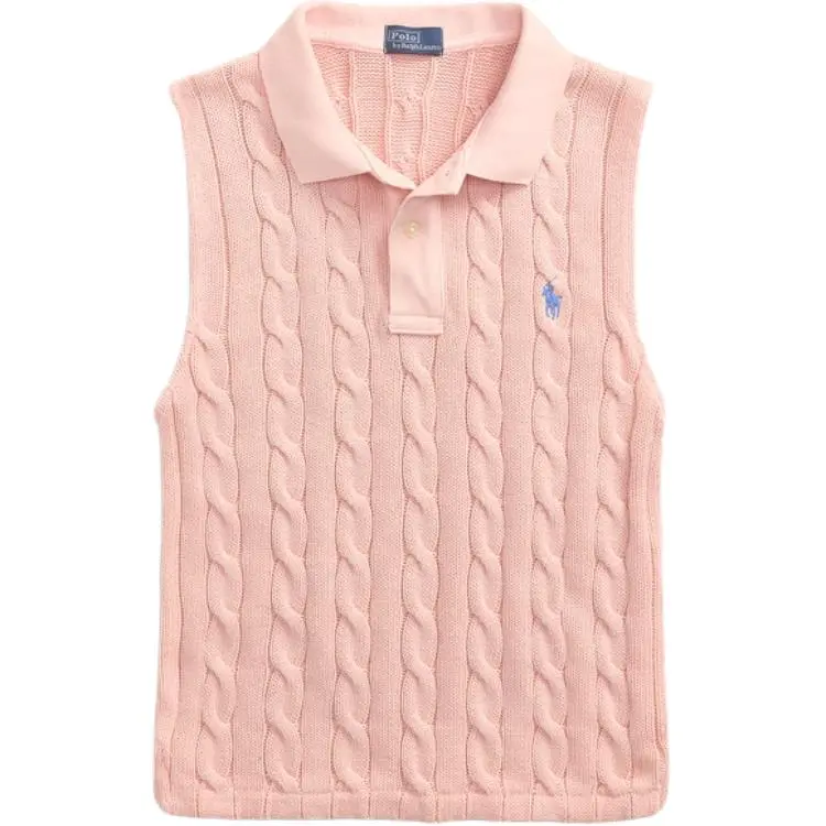 Polo Ralph Lauren SS25 Tank Top Slim Fit Women's Pink Sand