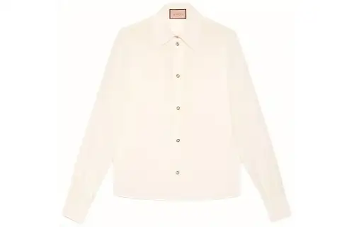 GUCCI Logo Embroidered Buttoned Shirt