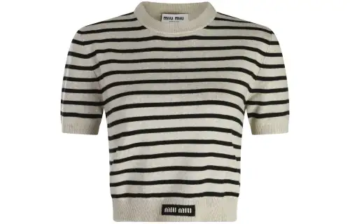 MIU MIU Striped Short sleeve Jumper