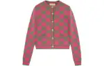 GUCCI Jackets Women's Pink Crew Neck Moderate