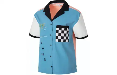 Vans Shirts Women's Blue Lapel Moderate Other