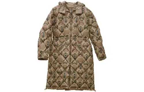 HERMES Down Jackets Women's Umber Hooded Moderate