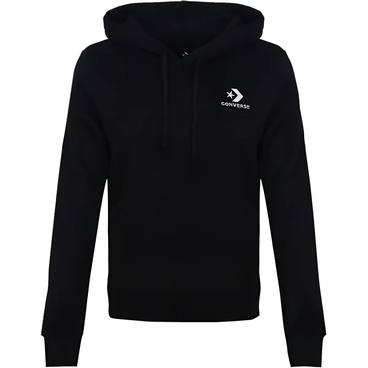 Converse Lifestyle Casual Collection, Hooded Pullover Fleece Lined Sweatshirt Women's Black