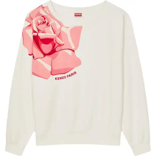 Kenzo rose-print cotton sweatshirt