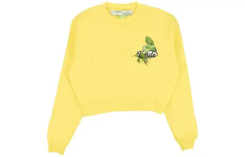 OFF WHITE Sweatshirt Regular Fit Women's Yellow