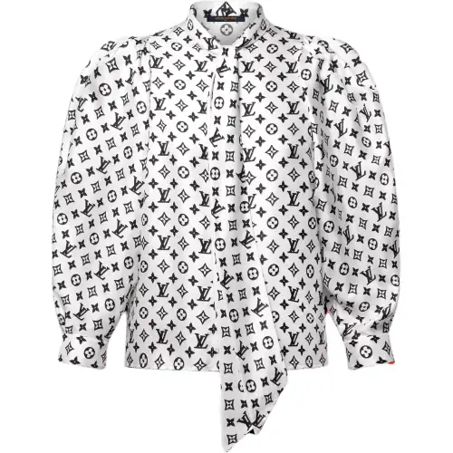 LOUIS VUITTON 3D Monogram Puff Sleeve Blouse