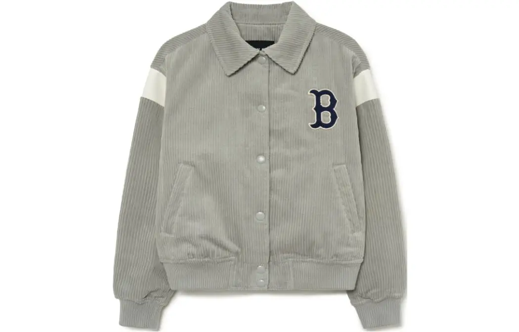 MLB Jackets Women's Gray Lapel Moderate