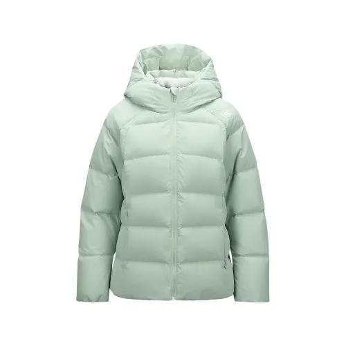 Skechers Down Jacket Women's Aqua Green Gray