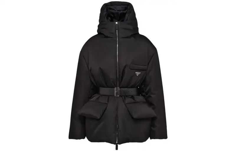 Prada Re-Nylon hooded down jacket
