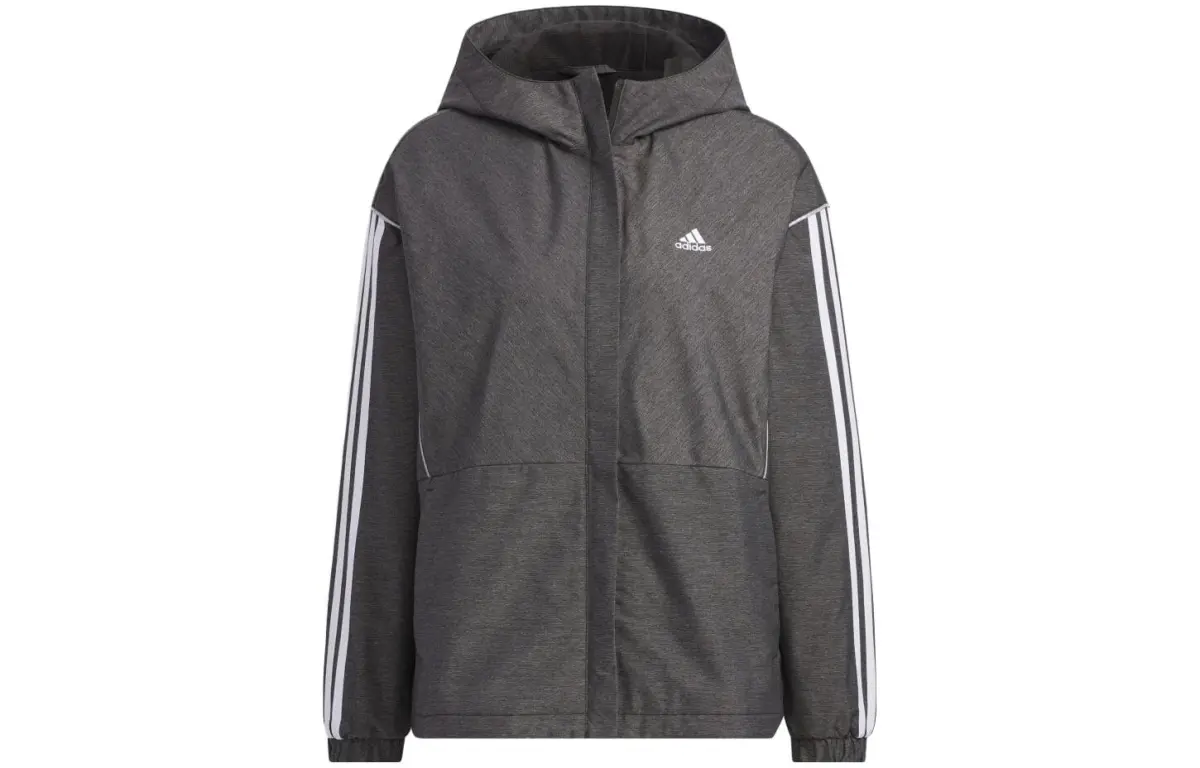 Adidas Jackets Women's Gray Hooded Moderate Other