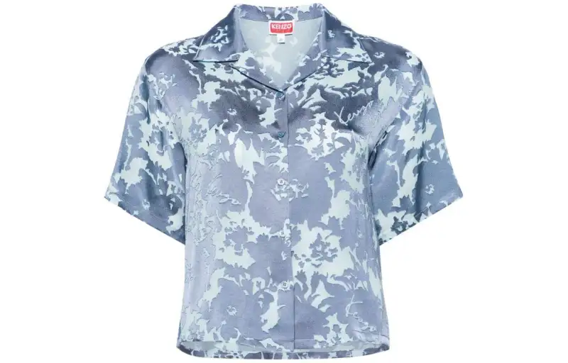 KENZO Pattern-Printed Short-Sleeved Buttoned Shirt