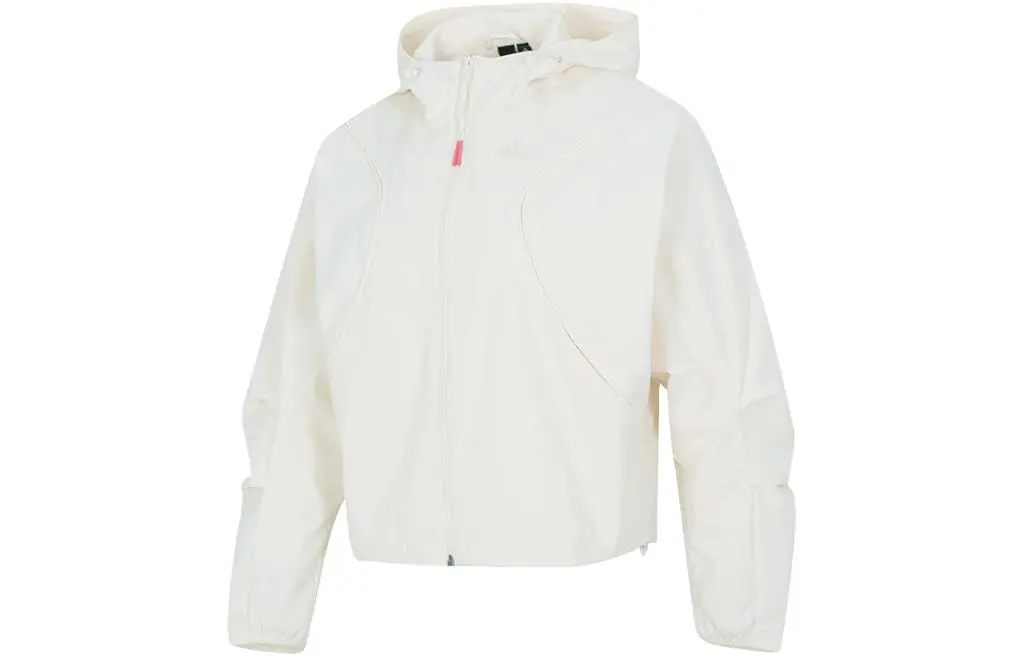Adidas Jackets Women's Pink White Hooded Thickened Other