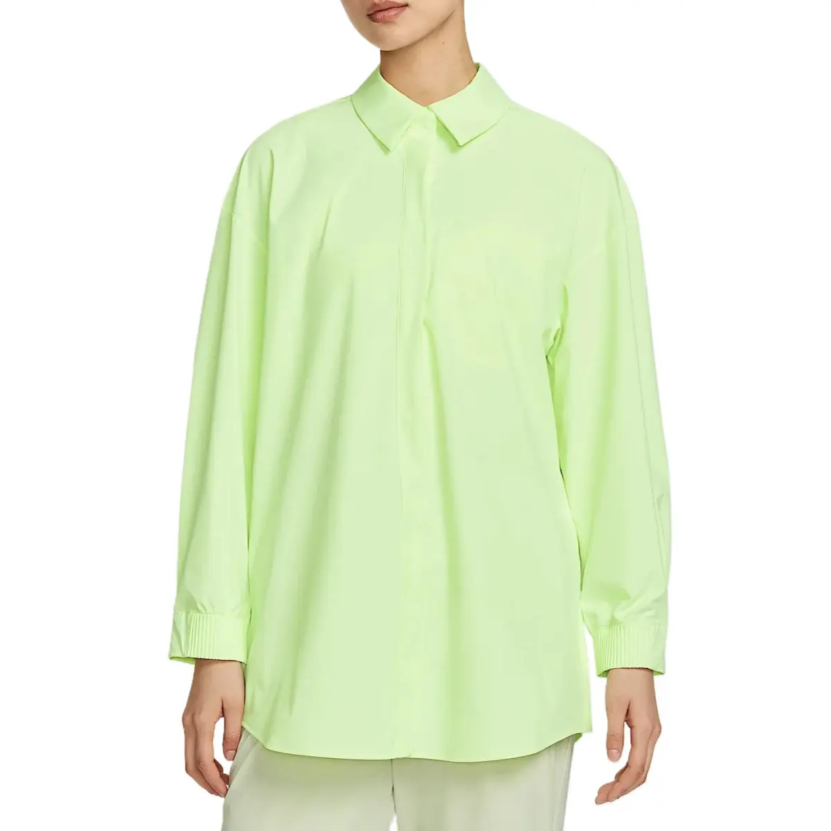 Nike Dri Fit Perfect Stretch 24.7 Shirt Women's Fluorescent Yellow Green