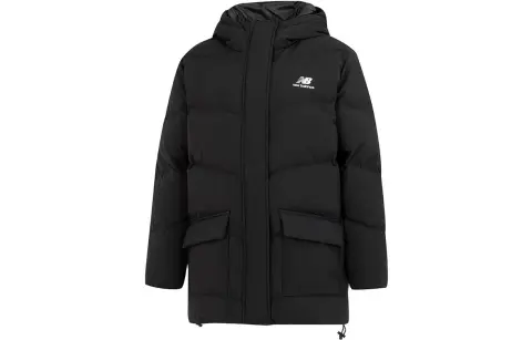 New Balance Down Jackets Women's Black Hooded Moderate Other