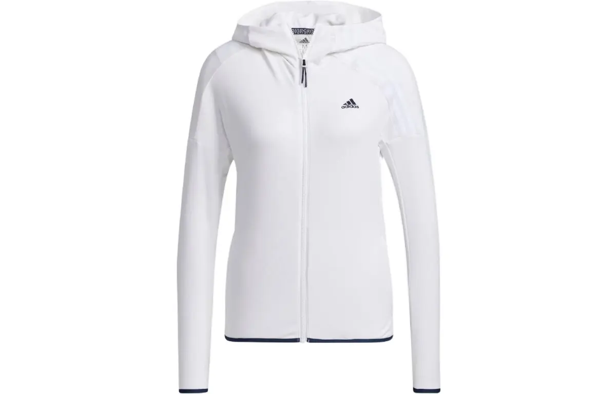 Adidas Jackets Women's White Hooded Moderate Other