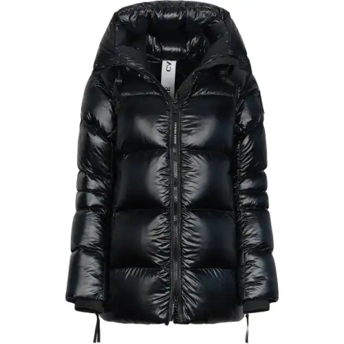 Canada Goose Logo Patch Hooded Down Coat