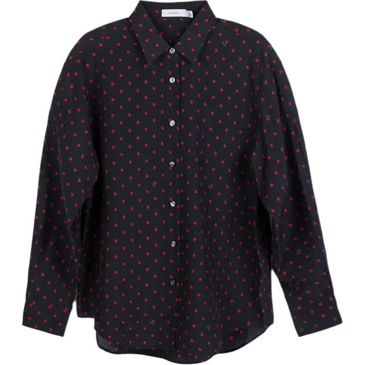 COACH Shirts Women's Black Lapel Moderate Other