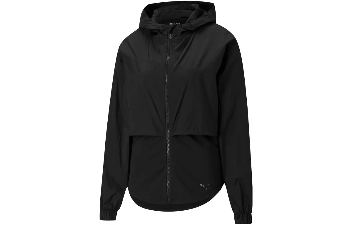 PUMA Jackets Women's Black Hooded (Non-detachable) Moderate Nipped-in Waist