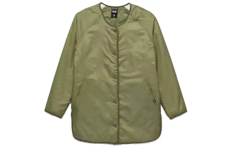 Vans Jackets Women's Green Crew Neck Moderate Other