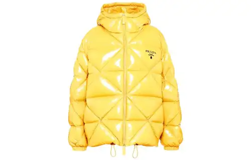 PRADA Logo Puffer Quilted Coat 'Yellow'
