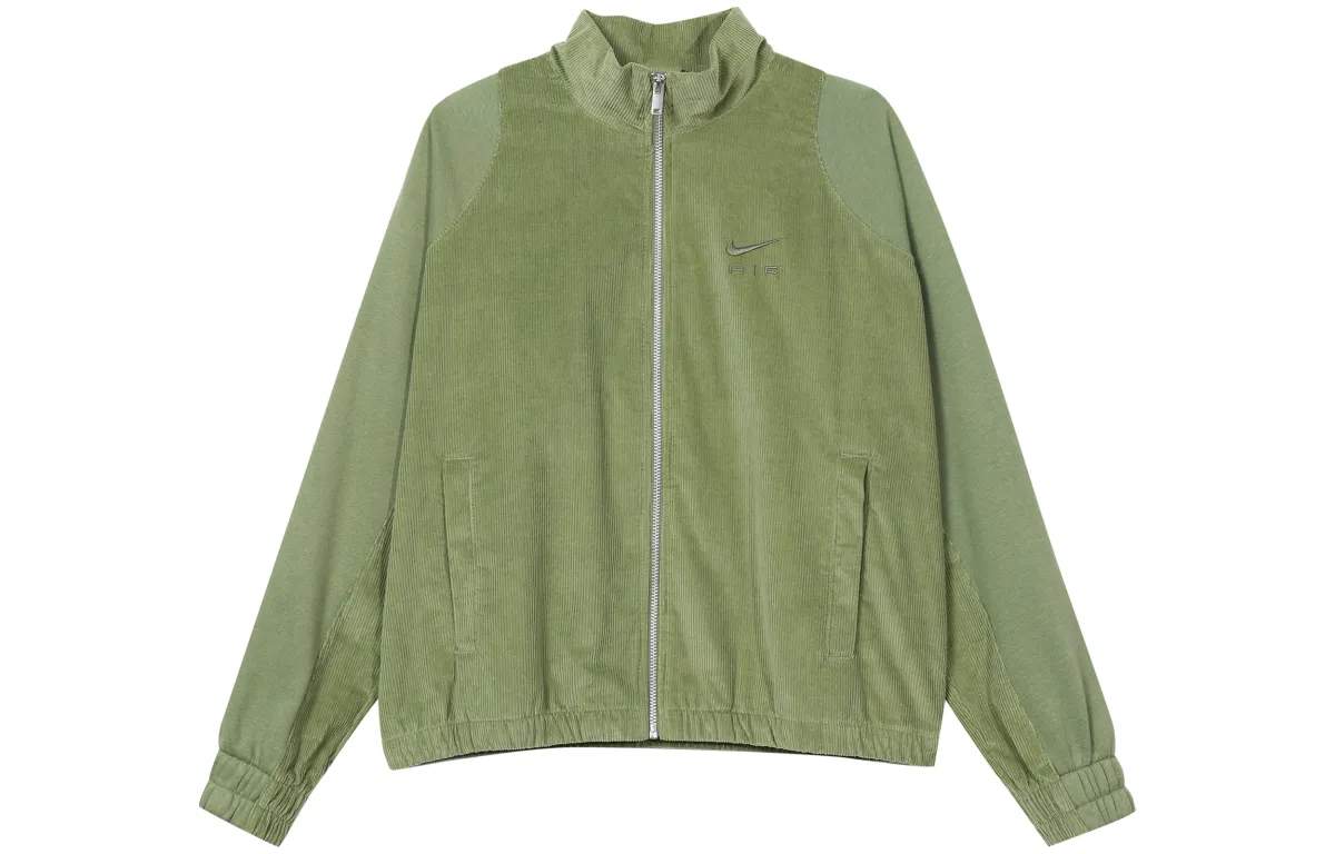 Nike Air Women's Corduroy Fleece Full Zip Jacket Green
