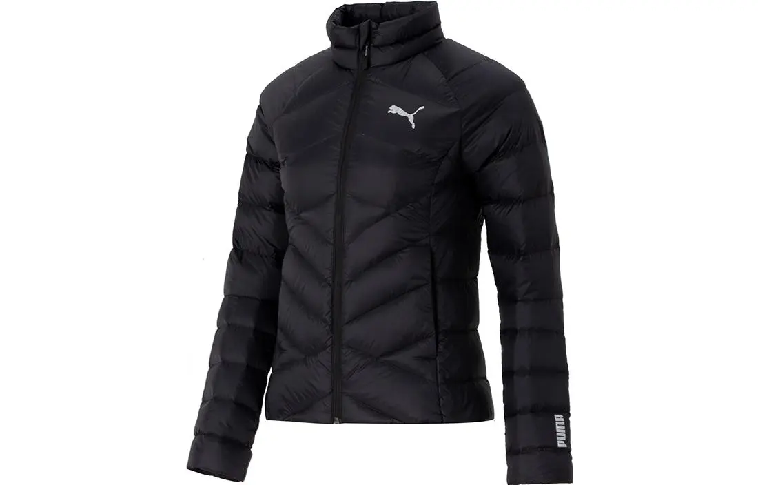 PUMA Down Jackets Women's Black Hooded Moderate Down Jacket