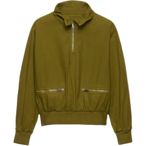 Prada Half-Zipped Long-Sleeved Jacket