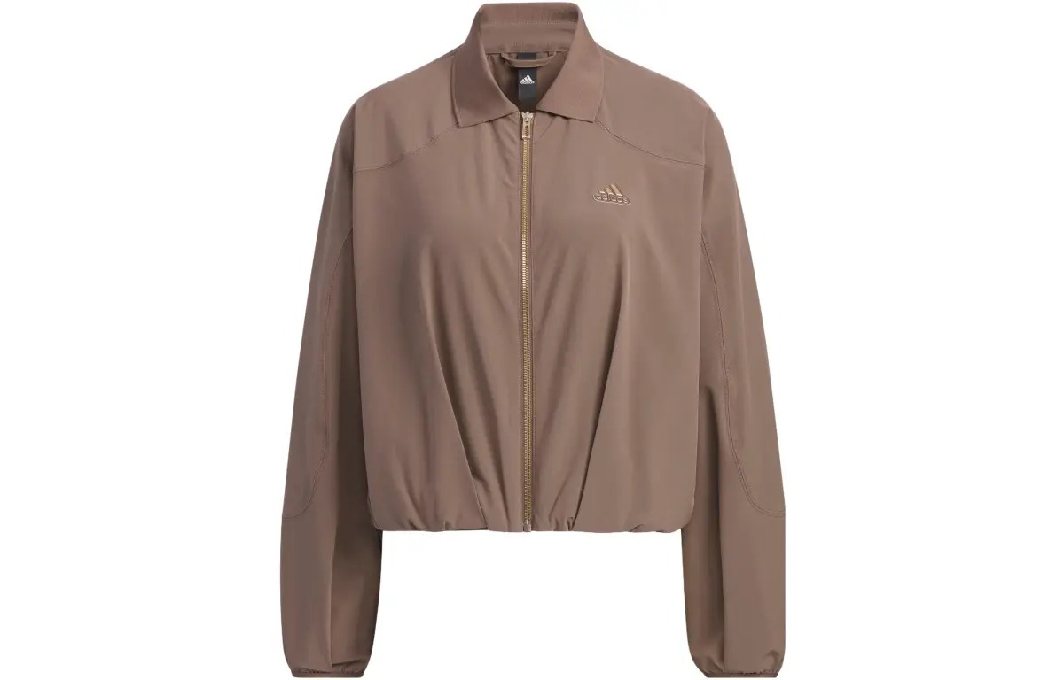 Adidas Jackets Women's Stratum Dark Earthy Brown Lapel Moderate Other