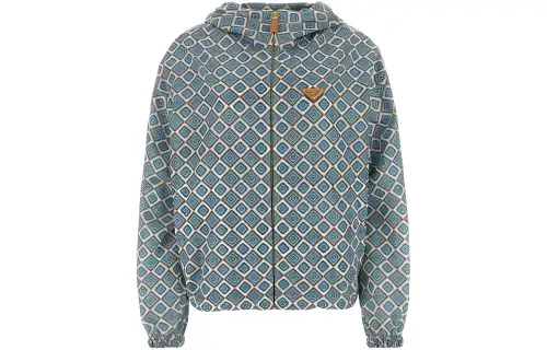 PRADA Geometric print Hooded Jacket