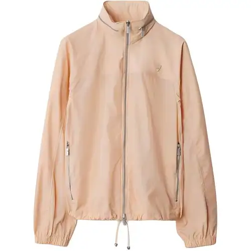 Burberry Logo Plaque Zipped Jacket