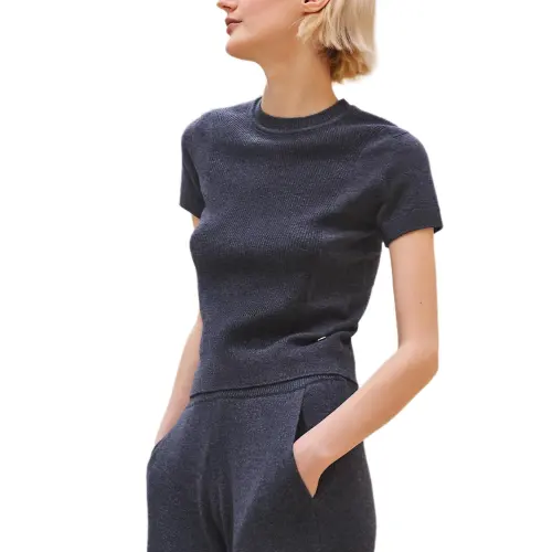 HERMES FW24 Cashmere Sweater Women's Dark Blue
