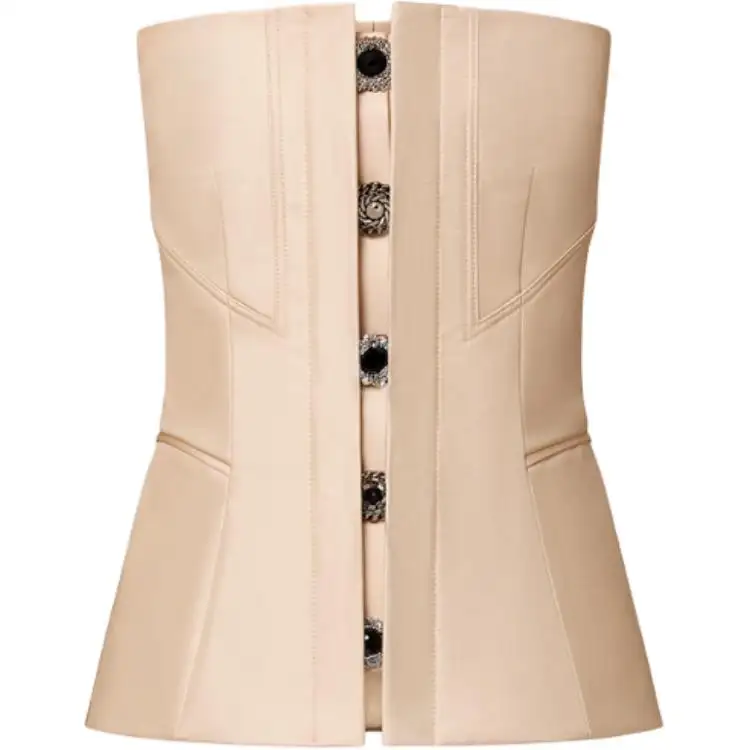 LOUIS VUITTON SS24 Strapless Top Women's Beige