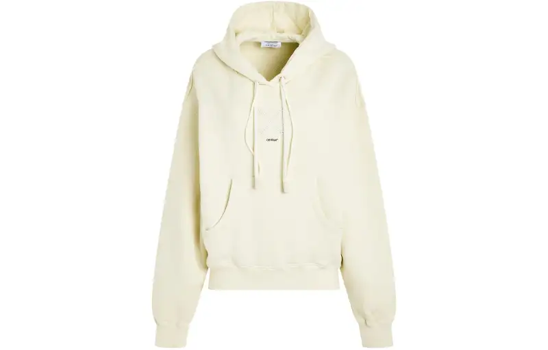 OFF-WHITE crystal-embellished cotton hoodie