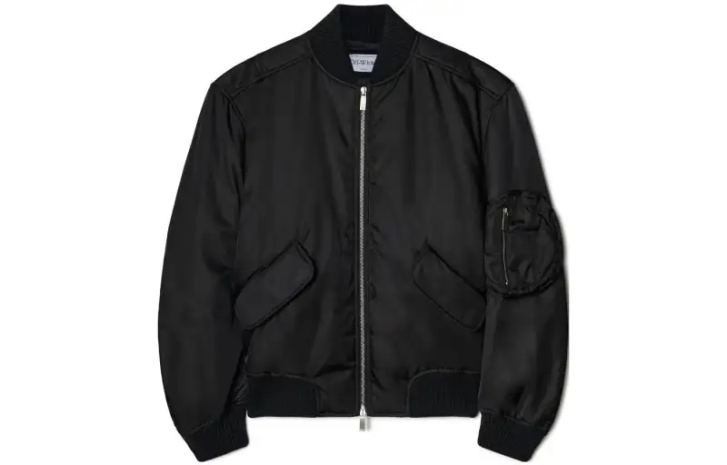 OFF-WHITE zip-fastening bomber jacket