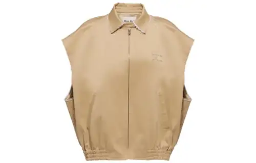 Miu Miu logo-patch chino blouson